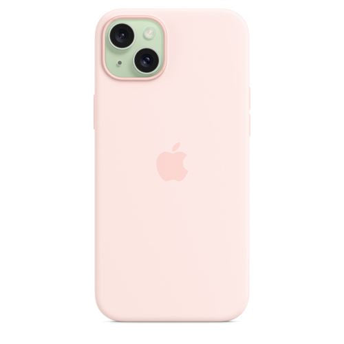 Capa Silicone Apple com MagSafe para iPhone 15 Plus - Rosa Claro Online now