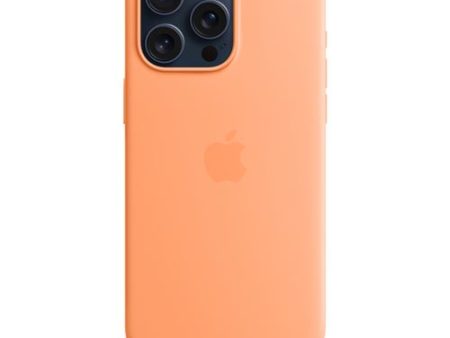 Capa Silicone Apple com MagSafe para iPhone 15 Pro Max - Sorvete de Laranja Discount