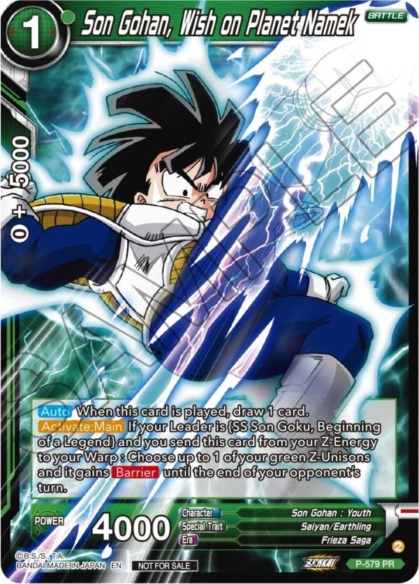 Son Gohan, Wish on Planet Namek (Zenkai Series Tournament Pack Vol.7) (P-579) [Tournament Promotion Cards] Cheap